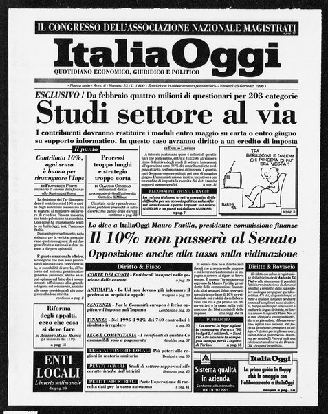 Italia oggi : quotidiano di economia finanza e politica